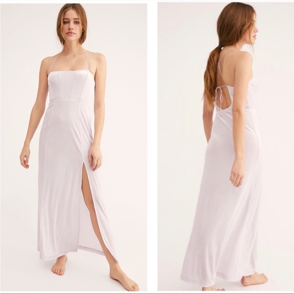 Free People Dresses & Skirts - Free People Lilac All I Need Velvet Maxi Dress- size small